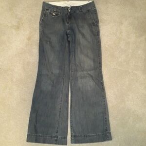 BANANA REPUBLIC DENIM SIZE 00P FLARE HIP HUGGER JEANS
